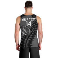 Custom New Zealand Silver Fern Rugby 2025 Men Tank Top Go Champions Aotearoa Maori Black LT14 - Polynesian Pride