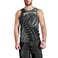 Custom New Zealand Silver Fern Rugby 2025 Men Tank Top Go Champions Aotearoa Maori Black LT14 - Polynesian Pride