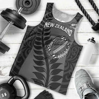 Custom New Zealand Silver Fern Rugby 2025 Men Tank Top Go Champions Aotearoa Maori Black LT14 - Polynesian Pride