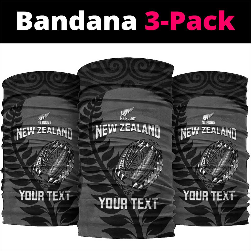 Custom New Zealand Silver Fern Rugby 2025 Neck Gaiter Go Champions Aotearoa Maori Black LT14 package One Size: 25*50cm Black - Polynesian Pride