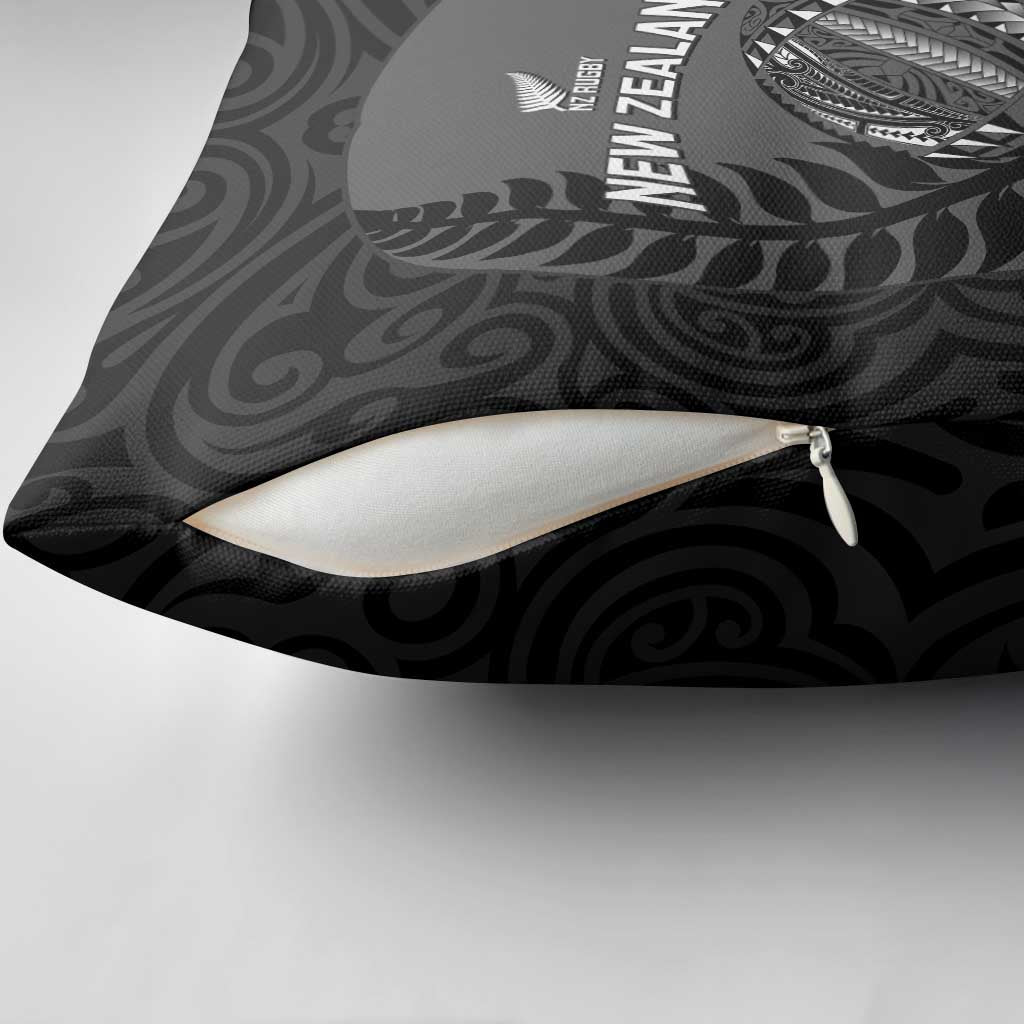 Custom New Zealand Silver Fern Rugby 2025 Pillow Cover Go Champions Aotearoa Maori Black LT14 - Polynesian Pride