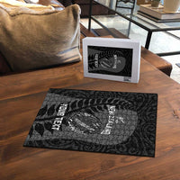 Custom New Zealand Silver Fern Rugby 2025 Puzzle Go Champions Aotearoa Maori Black LT14 - Polynesian Pride