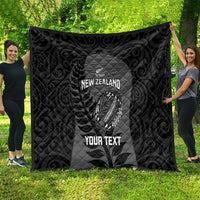 Custom New Zealand Silver Fern Rugby 2025 Quilt Go Champions Aotearoa Maori Black LT14 - Polynesian Pride