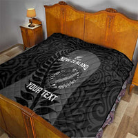 Custom New Zealand Silver Fern Rugby 2025 Quilt Go Champions Aotearoa Maori Black LT14 - Polynesian Pride