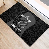 Custom New Zealand Silver Fern Rugby 2025 Rubber Doormat Go Champions Aotearoa Maori Black LT14 - Polynesian Pride