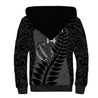 Custom New Zealand Silver Fern Rugby 2025 Sherpa Hoodie Go Champions Aotearoa Maori Black LT14 - Polynesian Pride