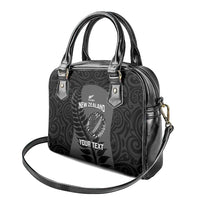Custom New Zealand Silver Fern Rugby 2025 Shoulder Handbag Go Champions Aotearoa Maori Black LT14 - Polynesian Pride