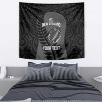 Custom New Zealand Silver Fern Rugby 2025 Tapestry Go Champions Aotearoa Maori Black LT14 - Polynesian Pride