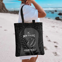 Custom New Zealand Silver Fern Rugby 2025 Tote Bag Go Champions Aotearoa Maori Black LT14 - Polynesian Pride