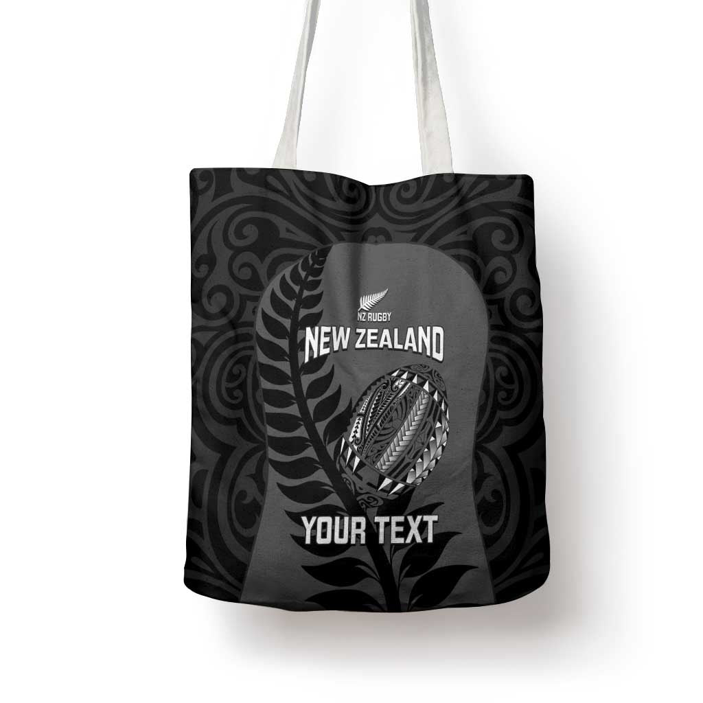Custom New Zealand Silver Fern Rugby 2025 Tote Bag Go Champions Aotearoa Maori Black LT14 - Polynesian Pride