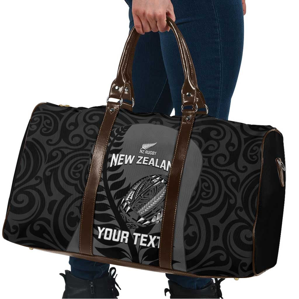 Custom New Zealand Silver Fern Rugby 2025 Travel Bag Go Champions Aotearoa Maori Black LT14 - Polynesian Pride