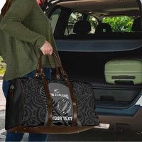 Custom New Zealand Silver Fern Rugby 2025 Travel Bag Go Champions Aotearoa Maori Black LT14 - Polynesian Pride