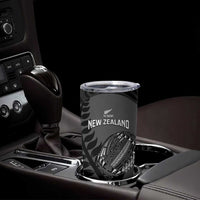 Custom New Zealand Silver Fern Rugby 2025 Tumbler Cup Go Champions Aotearoa Maori Black LT14 - Polynesian Pride