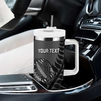 Custom New Zealand Silver Fern Rugby 2025 Tumbler With Handle Go Champions Aotearoa Maori Black LT14 - Polynesian Pride