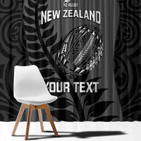 Custom New Zealand Silver Fern Rugby 2025 Window Curtain Go Champions Aotearoa Maori Black LT14 - Polynesian Pride