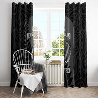 Custom New Zealand Silver Fern Rugby 2025 Window Curtain Go Champions Aotearoa Maori Black LT14 - Polynesian Pride