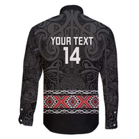 Custom New Zealand Silver Fern Rugby Family Matching Puletasi and Hawaiian Shirt All Black Maori Taniko Pattern LT14 - Polynesian Pride