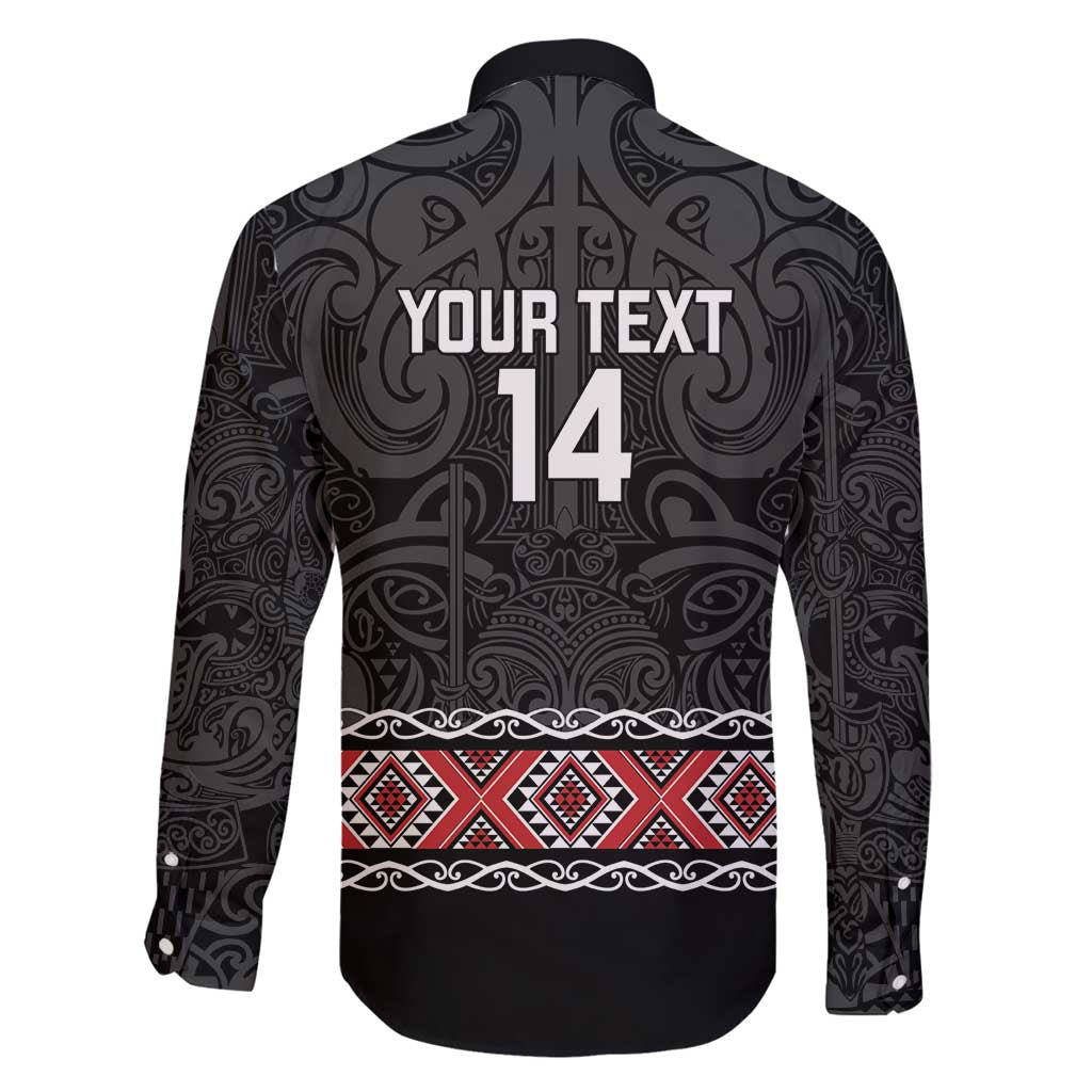 Custom New Zealand Silver Fern Rugby Family Matching Summer Maxi Dress and Hawaiian Shirt All Black Maori Taniko Pattern LT14 - Polynesian Pride