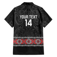 Custom New Zealand Silver Fern Rugby Hawaiian Shirt All Black Maori Taniko Pattern LT14 - Polynesian Pride