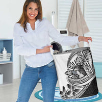 Philippines Eagle Sun Laundry Basket Filipino Agila Polynesian Tattoo Black Color