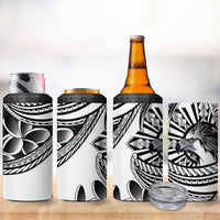 Philippines Eagle Sun 4 in 1 Can Cooler Tumbler Filipino Agila Polynesian Tattoo Black Color