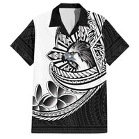 Philippines Eagle Sun Family Matching Long Sleeve Bodycon Dress and Hawaiian Shirt Filipino Agila Polynesian Tattoo Black Color LT14 Dad's Shirt - Short Sleeve Black - Polynesian Pride