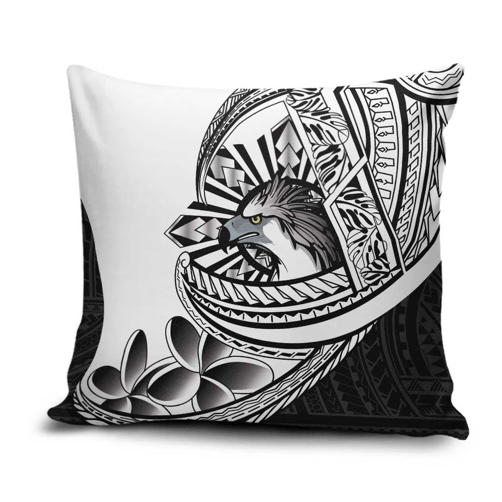 Philippines Eagle Sun Pillow Cover Filipino Agila Polynesian Tattoo Black Color
