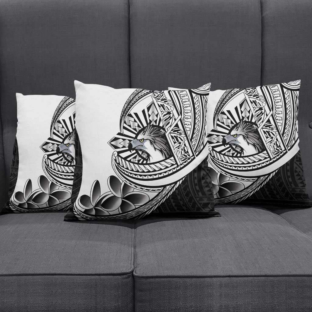 Philippines Eagle Sun Pillow Cover Filipino Agila Polynesian Tattoo Black Color