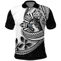 Philippines Eagle Sun Polo Shirt Filipino Agila Polynesian Tattoo Black Color