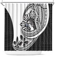 Philippines Eagle Sun Shower Curtain Filipino Agila Polynesian Tattoo Black Color LT14 Black - Polynesian Pride