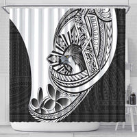 Philippines Eagle Sun Shower Curtain Filipino Agila Polynesian Tattoo Black Color LT14 - Polynesian Pride
