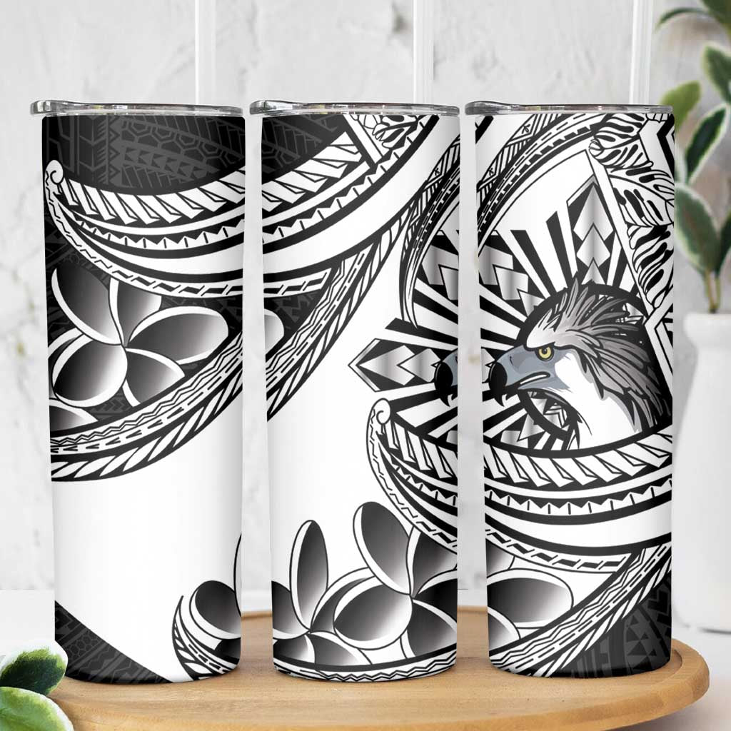 Philippines Eagle Sun Skinny Tumbler Filipino Agila Polynesian Tattoo Black Color LT14 - Polynesian Pride
