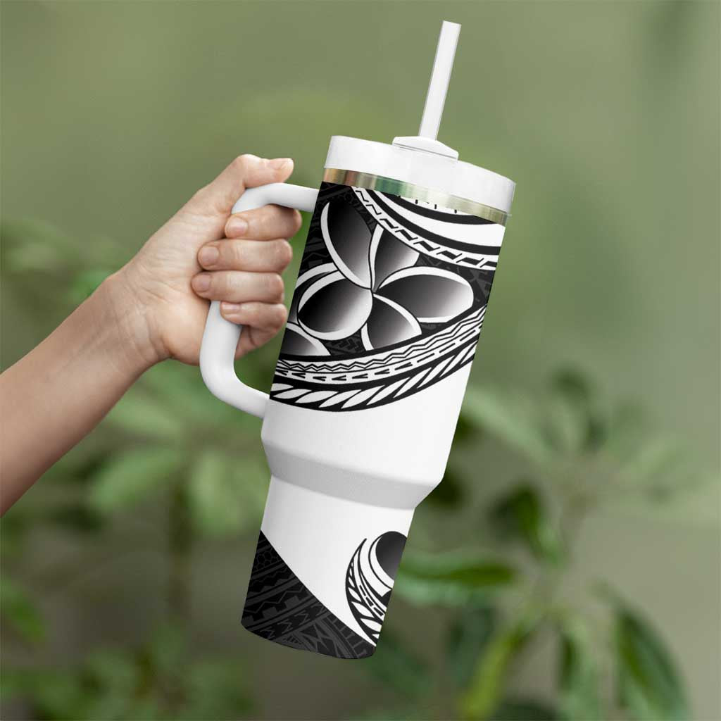 Philippines Eagle Sun Tumbler With Handle Filipino Agila Polynesian Tattoo Black Color