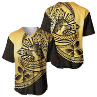 Philippines Eagle Sun Baseball Jersey Filipino Agila Polynesian Tattoo Gold Color