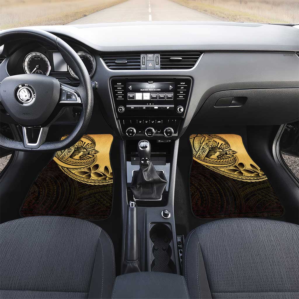 Philippines Eagle Sun Car Mats Filipino Agila Polynesian Tattoo Gold Color