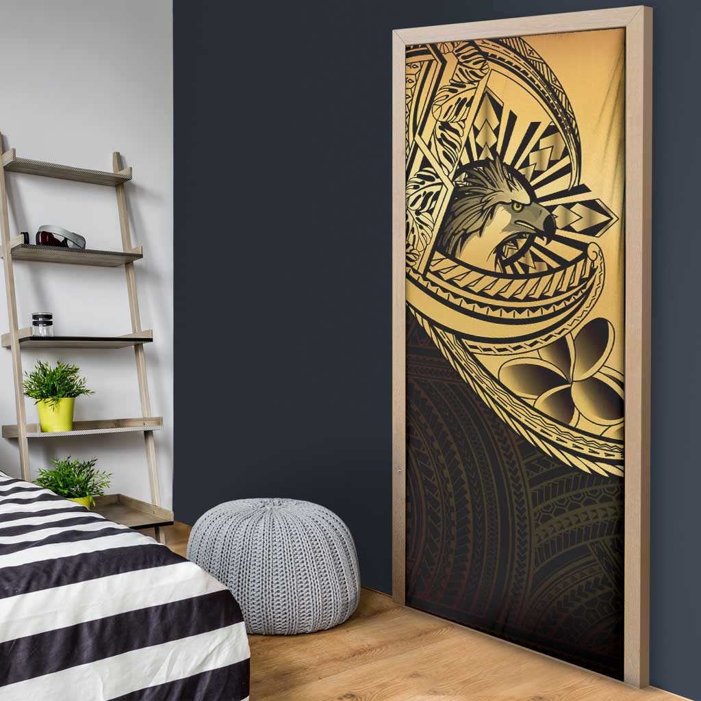 Philippines Eagle Sun Door Cover Filipino Agila Polynesian Tattoo Gold Color LT14 - Polynesian Pride