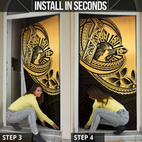 Philippines Eagle Sun Door Cover Filipino Agila Polynesian Tattoo Gold Color LT14 - Polynesian Pride