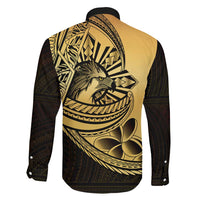 Philippines Eagle Sun Family Matching Tank Maxi Dress and Hawaiian Shirt Filipino Agila Polynesian Tattoo Gold Color LT14 - Polynesian Pride