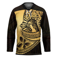 Philippines Eagle Sun Hockey Jersey Filipino Agila Polynesian Tattoo Gold Color