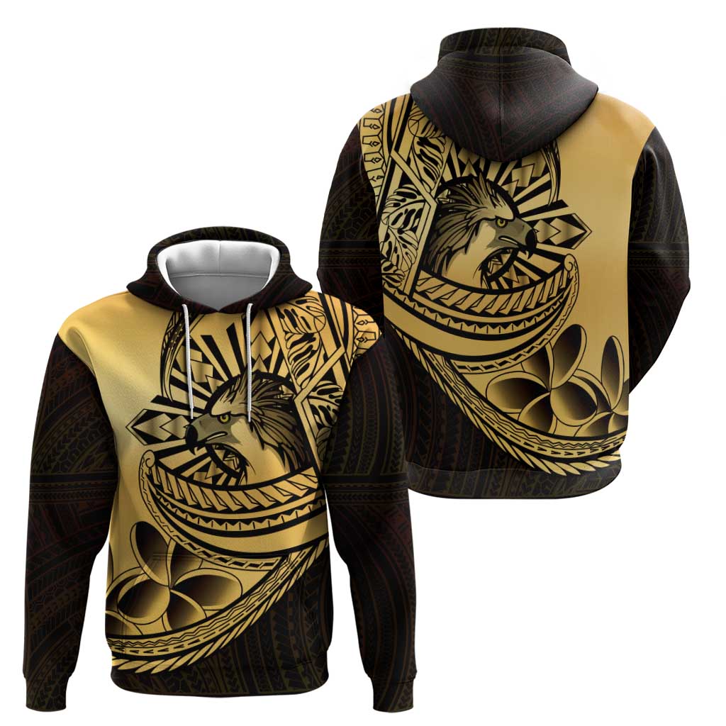 Philippines Eagle Sun Hoodie Filipino Agila Polynesian Tattoo Gold Color