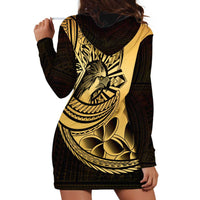 Philippines Eagle Sun Hoodie Dress Filipino Agila Polynesian Tattoo Gold Color LT14 - Polynesian Pride