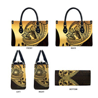 Philippines Eagle Sun Leather Bag Filipino Agila Polynesian Tattoo Gold Color