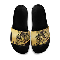 Philippines Eagle Sun Slide Sandals Filipino Agila Polynesian Tattoo Gold Color LT14 Gold - Polynesian Pride