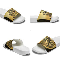 Philippines Eagle Sun Slide Sandals Filipino Agila Polynesian Tattoo Gold Color LT14 - Polynesian Pride