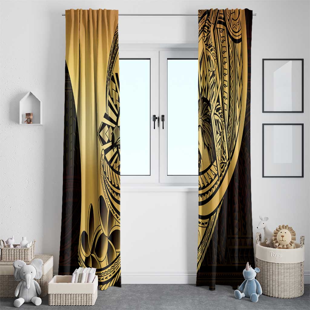 Philippines Eagle Sun Window Curtain Filipino Agila Polynesian Tattoo Gold Color