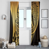 Philippines Eagle Sun Window Curtain Filipino Agila Polynesian Tattoo Gold Color