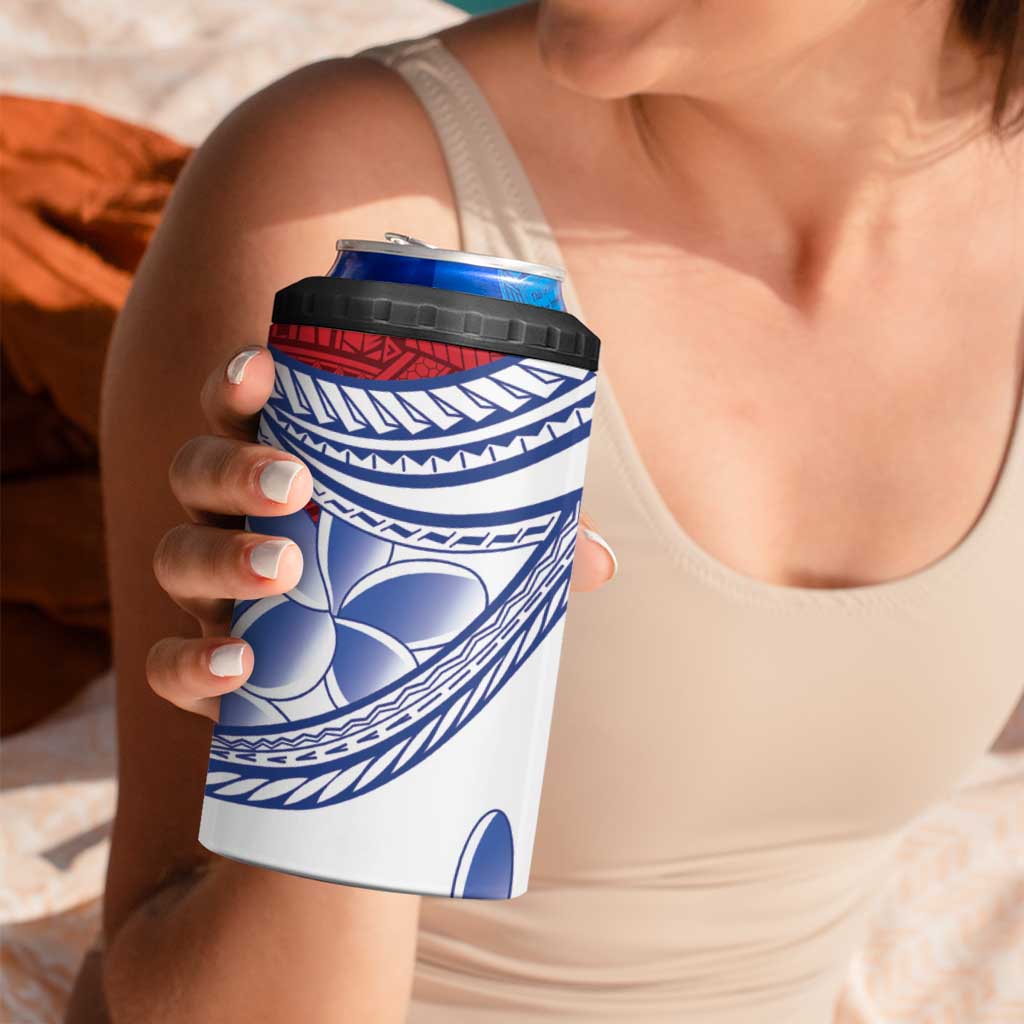 Philippines Eagle Sun 4 in 1 Can Cooler Tumbler Filipino Agila Polynesian Tattoo Flag Color