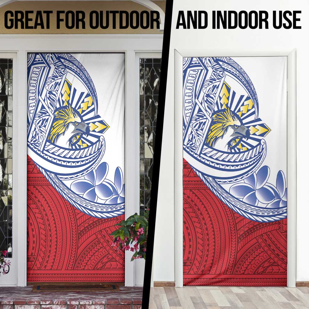 Philippines Eagle Sun Door Cover Filipino Agila Polynesian Tattoo Flag Color
