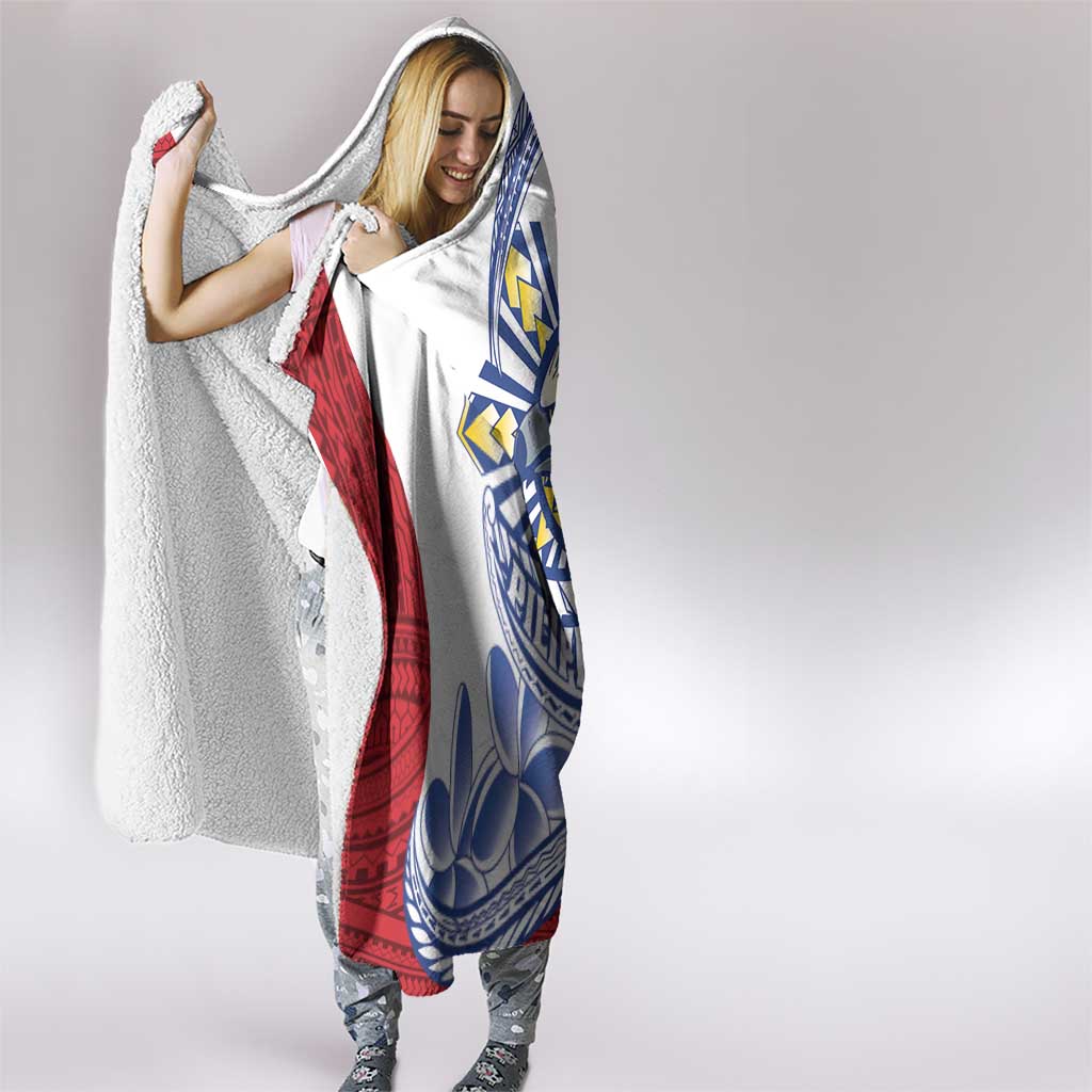 Philippines Eagle Sun Hooded Blanket Filipino Agila Polynesian Tattoo Flag Color