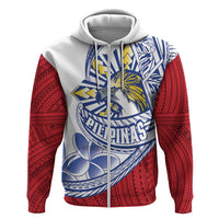 Philippines Eagle Sun Hoodie Filipino Agila Polynesian Tattoo Flag Color